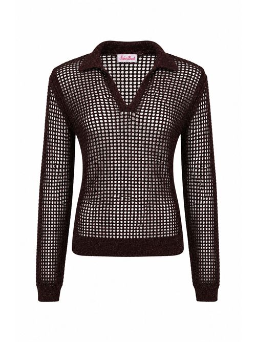 Polo in crochet di misto viscosa e lurex Mc2 Saint Barth | NAS000100255L